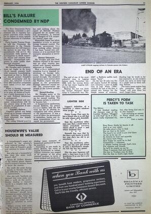   The Western Canadian Lumber Worker, Vol. XXXVIII No.2, Feb. 1970   , page 11