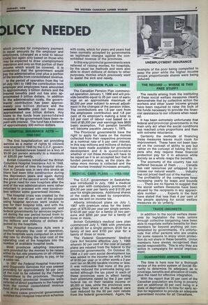   The Western Canadian Lumber Worker, Vol. XXXVIII No.1, Jan. 1970   , page 7