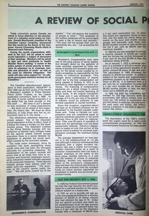   The Western Canadian Lumber Worker, Vol. XXXVIII No.1, Jan. 1970   , page 6