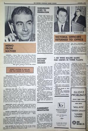   The Western Canadian Lumber Worker, Vol. XXXVIII No.1, Jan. 1970   , page 2