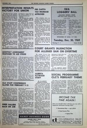   The Western Canadian Lumber Worker, Vol. XXXVII, No. 14, Dec. 1969   , page 3