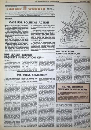   The Western Canadian Lumber Worker, Vol. XXXVII, No. 13, Nov. 1969   , page 12