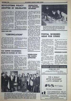   The Western Canadian Lumber Worker, Vol. XXXVII, No. 13, Nov. 1969   , page 3