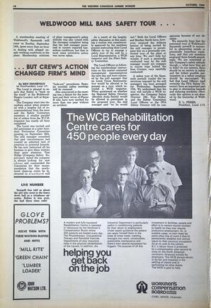   The Western Canadian Lumber Worker, Vol. XXXVII, No. 12, Oct. 1969   , page 10