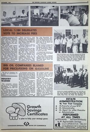   The Western Canadian Lumber Worker, Vol. XXXVII, No. 11, Sep. 1969   , page 11