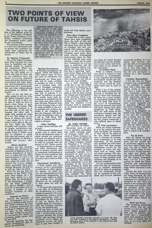   The Western Canadian Lumber Worker, Vol. XXXVII, No. 10, Aug. 1969   , page 4