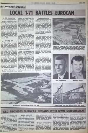   The Western Canadian Lumber Worker, Vol. XXXVII, No. 9, Jul. 1969   , page 8