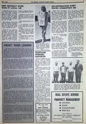   The Western Canadian Lumber Worker, Vol. XXXVII, No. 9, Jul. 1969   , page 3