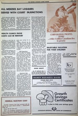   The Western Canadian Lumber Worker, Vol. XXXVII, No. 8, Jun. 1969   , page 8