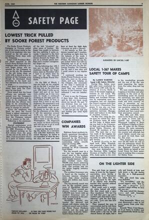   The Western Canadian Lumber Worker, Vol. XXXVII, No. 8, Jun. 1969   , page 5