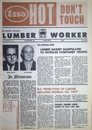   The Western Canadian Lumber Worker, Vol. XXXVII, No. 8, Jun. 1969   , page 1