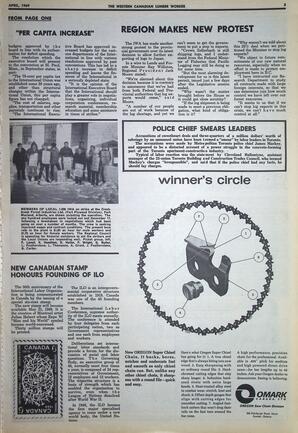   The Western Canadian Lumber Worker, Vol. XXXVII, No. 6, Apr. 1969   , page 3