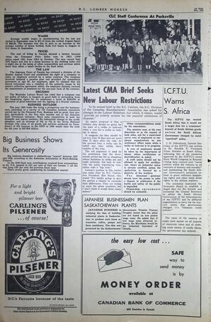   The B.C. Lumber Worker, Vol. XXVII, No. 3, 1st Issue Feb. 1960   , page 8