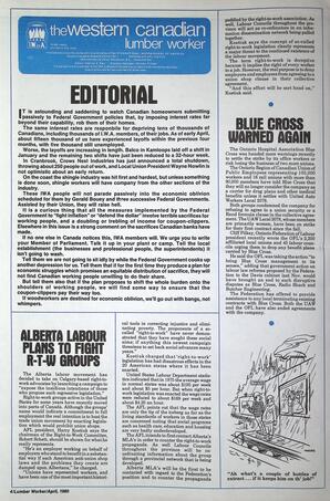   The Western Canadian Lumber Worker, Vol. XLVIII No. 4, Apr. 1980   , page 4
