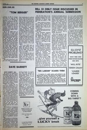  The Western Canadian Lumber Worker, Vol. XXXVII, No. 3, Feb. 1969   , page 7