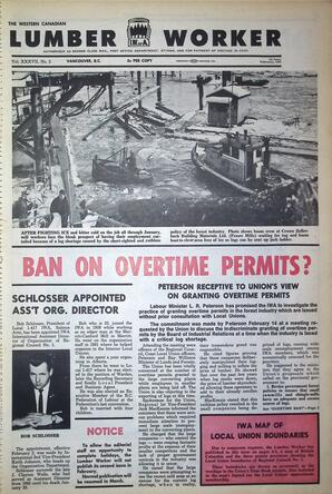   The Western Canadian Lumber Worker, Vol. XXXVII, No. 3, Feb. 1969   , page 1