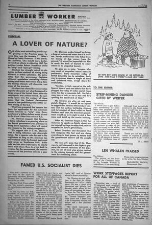   The Western Canadian Lumber Worker, Vol. XXXVII, No. 1, 1st Issue Jan. 1969   , page 8