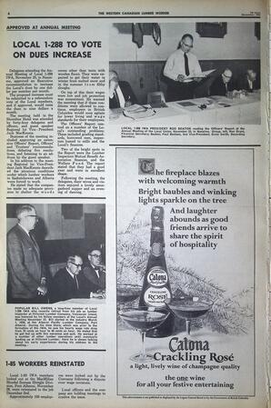   The Western Canadian Lumber Worker, Vol. XXXVI, No. 23, 1st Issue Dec. 1968   , page 4
