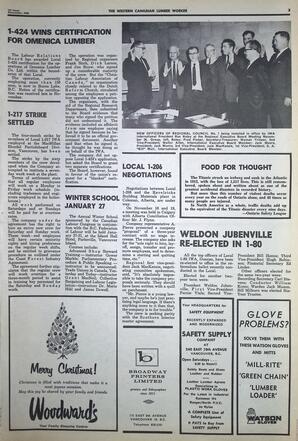   The Western Canadian Lumber Worker, Vol. XXXVI, No. 23, 1st Issue Dec. 1968   , page 3