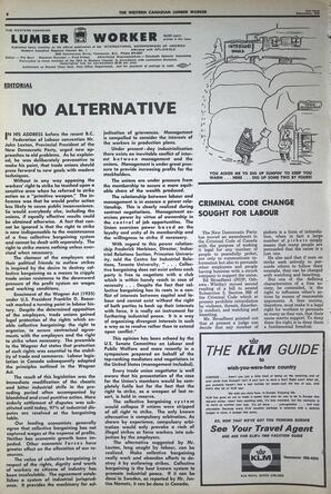   The Western Canadian Lumber Worker, Vol. XXXVI, No. 22, 2nd Issue Nov. 1968   , page 8