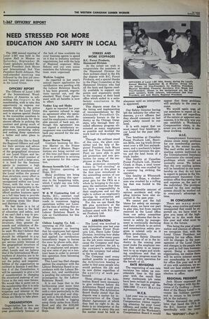   The Western Canadian Lumber Worker, Vol. XXXVI, No. 19, 1st Issue Oct. 1968   , page 6