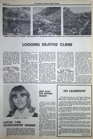   The Western Canadian Lumber Worker, Vol. XXXVI, No. 18, 2nd Issue Sep. 1968   , page 3