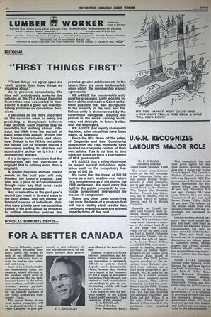   The Western Canadian Lumber Worker, Vol. XXXVI, No. 17, 1st Issue Sep. 1968   , page 16