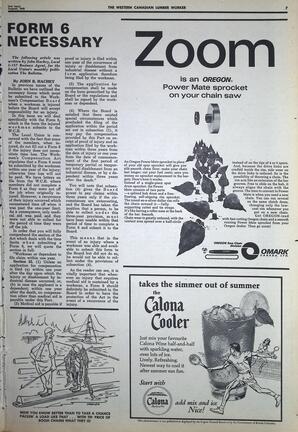   The Western Canadian Lumber Worker, Vol. XXXVI, No. 16, 2nd Issue Aug. 1968   , page 7