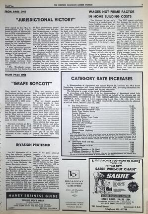   The Western Canadian Lumber Worker, Vol. XXXVI, No. 16, 2nd Issue Aug. 1968   , page 3