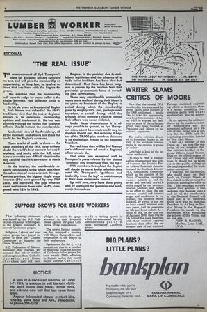   The Western Canadian Lumber Worker, Vol. XXXVI, No. 15, 1st Issue Aug. 1968   , page 8