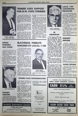   The Western Canadian Lumber Worker, Vol. XXXVI, No. 14, 2nd Issue Jul. 1968   , page 3