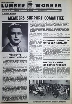   The Western Canadian Lumber Worker, Vol. XXXVI, No. 14, 2nd Issue Jul. 1968   , page 1