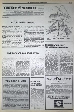   The Western Canadian Lumber Worker, Vol. XXXVI, No. 12, 2nd Issue Jun. 1968   , page 8