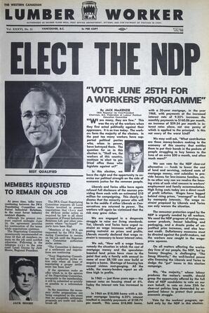   The Western Canadian Lumber Worker, Vol. XXXVI, No. 11, 1st Issue Jun. 1968   , page 1