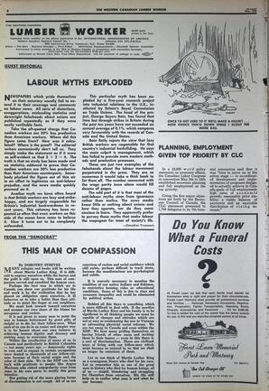   The Western Canadian Lumber Worker, Vol. XXXVI, No. 9, 1st Issue May 1968   , page 8