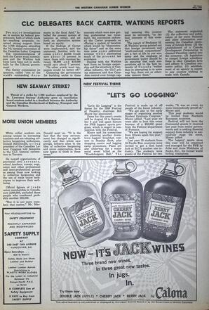   The Western Canadian Lumber Worker, Vol. XXXVI, No. 9, 1st Issue May 1968   , page 4