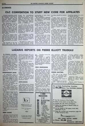   The Western Canadian Lumber Worker, Vol. XXXVI, No. 8, 2nd Issue Apr. 1968   , page 7
