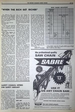   The Western Canadian Lumber Worker, Vol. XXXVI, No. 8, 2nd Issue Apr. 1968   , page 6