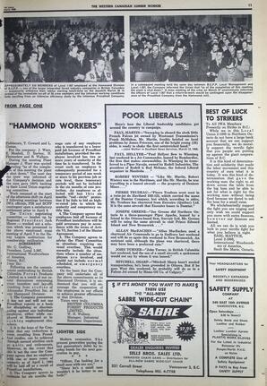   The Western Canadian Lumber Worker, Vol. XXXVI, No. 7, 1st Issue Apr. 1968   , page 11