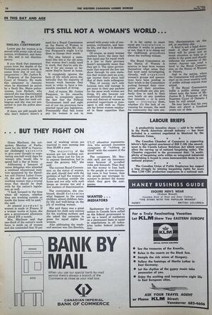   The Western Canadian Lumber Worker, Vol. XXXVI, No. 5, 1st Issue, Mar. 1968   , page 10
