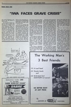   The Western Canadian Lumber Worker, Vol. XXXVI, No. 5, 1st Issue, Mar. 1968   , page 2