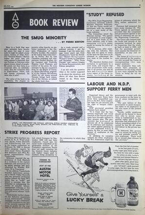   The Western Canadian Lumber Worker, Vol. XXXVI, No. 4, 2nd Issue Feb. 1968   , page 9