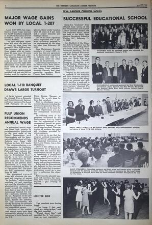   The Western Canadian Lumber Worker, Vol. XXXVI, No. 4, 2nd Issue Feb. 1968   , page 4