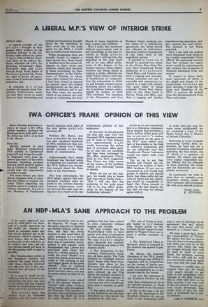   The Western Canadian Lumber Worker, Vol. XXXVI, No. 1, 1st Issue Jan. 1968   , page 9