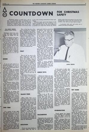   The Western Canadian Lumber Worker, Vol. XXXVI, No. 23, 1st Issue Dec. 1967   , page 9