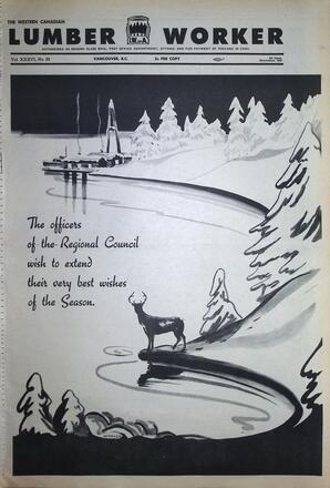  The Western Canadian Lumber Worker, Vol. XXXVI, No. 23, 1st Issue Dec. 1967   , page 1