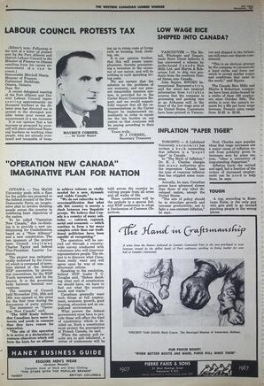   The Western Canadian Lumber Worker, Vol. XXXVI, No. 22, 2nd Issue Nov. 1967   , page 6
