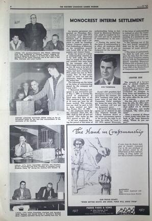   The Western Canadian Lumber Worker, Vol. XXXVI, No. 21, 1st Issue Nov. 1967   , page 8