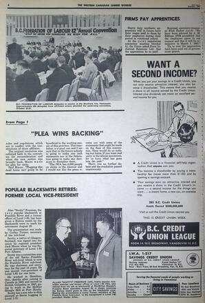   The Western Canadian Lumber Worker, Vol. XXXVI, No. 20, 2nd Issue Oct. 1967   , page 4