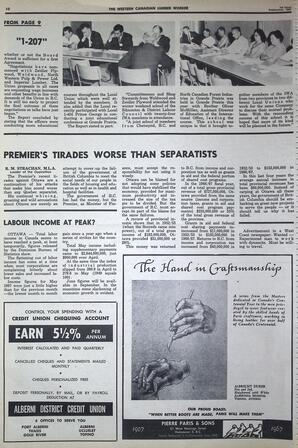   The Western Canadian Lumber Worker, Vol. XXXVI, No. 17, 1st Issue Sep. 1967   , page 10